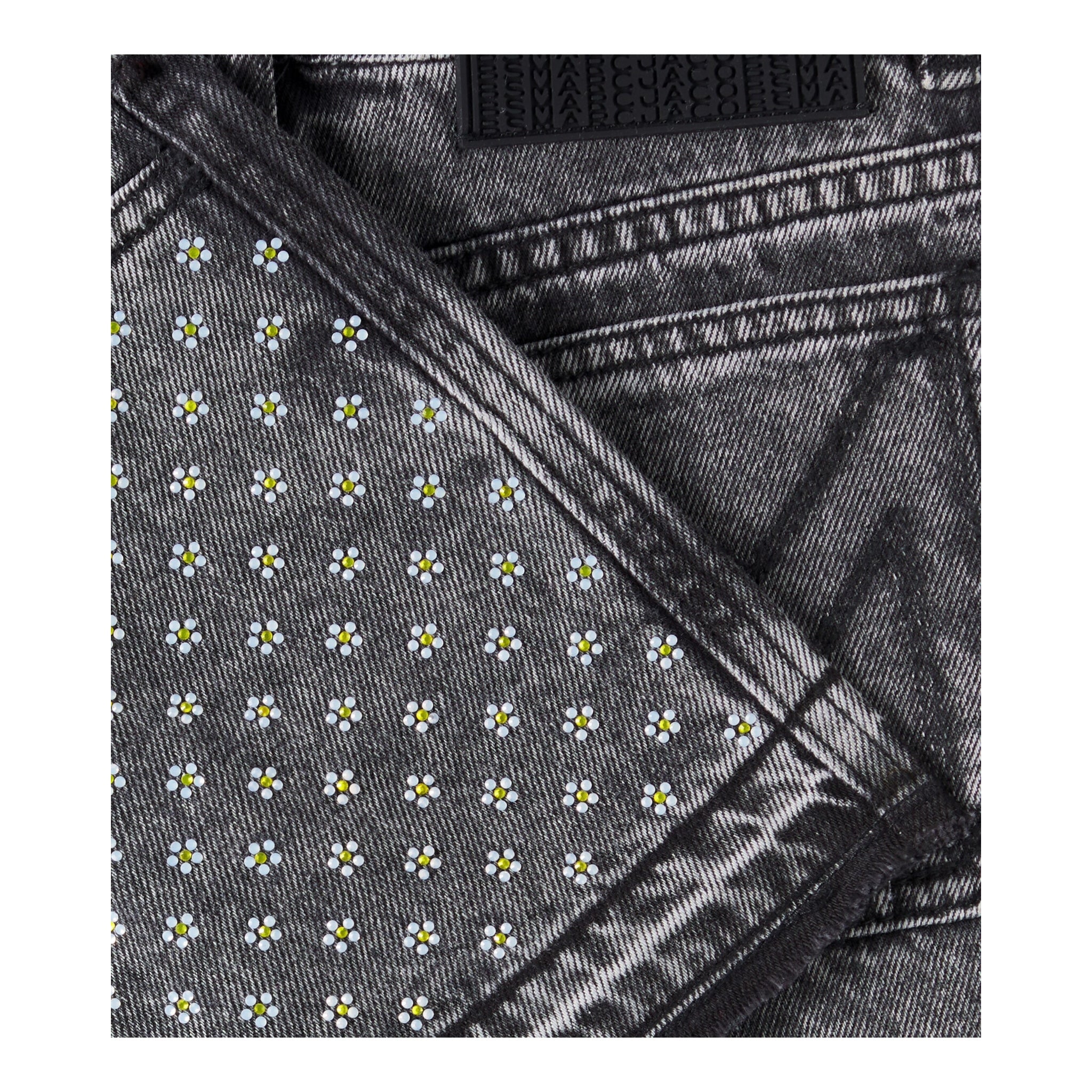 Marc Jacobs Short In Denim Tinta Unita con Brillantini per Bambina W60486 NERO MARC JACOBS 