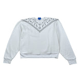 Marcelo Burlon Felpa tinta unita con Stampa Bianco per Bambino CBBA001F23 BIANCO MARCELO BURLON 