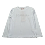 Mariuccia Shirt Girocollo tinta unita con Stampa Brillantinata Bianco per Neonata MBFW23T209N BIANCO MARIUCCIA 