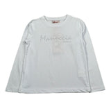 Mariuccia Shirt Girocollo tinta unita con Stampa Brillantinata Bianco per Neonata MBFW23T209N BIANCO MARIUCCIA 