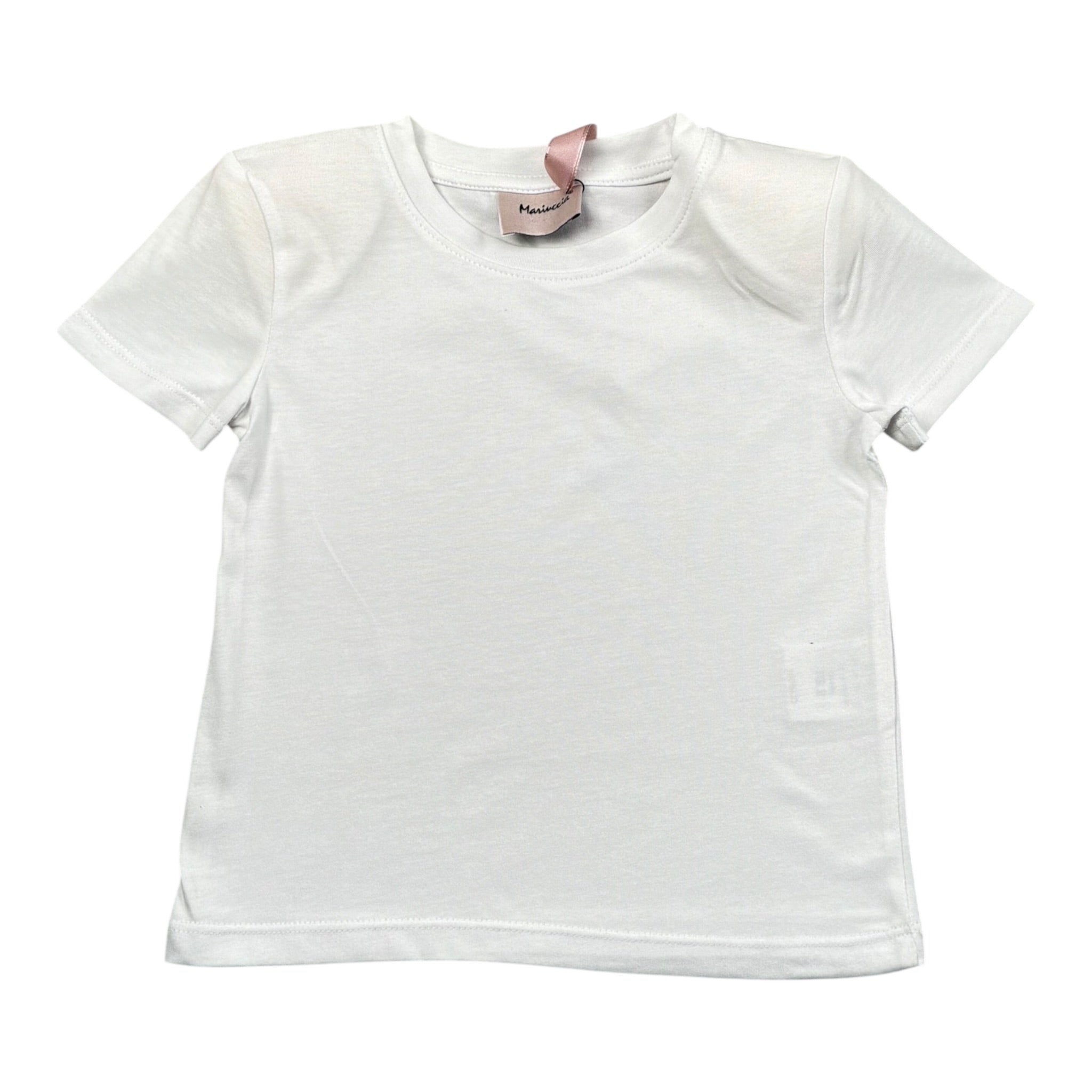 Mariuccia T-Shirt Girocollo Tinta Unita per Neonata MBS23T780N BIANCO MARIUCCIA 