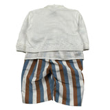 Marlu' Completo 2 Pezzi Gilet-Camicia-Pantalone per Neonato EB2480 BIANCO MARLU' 