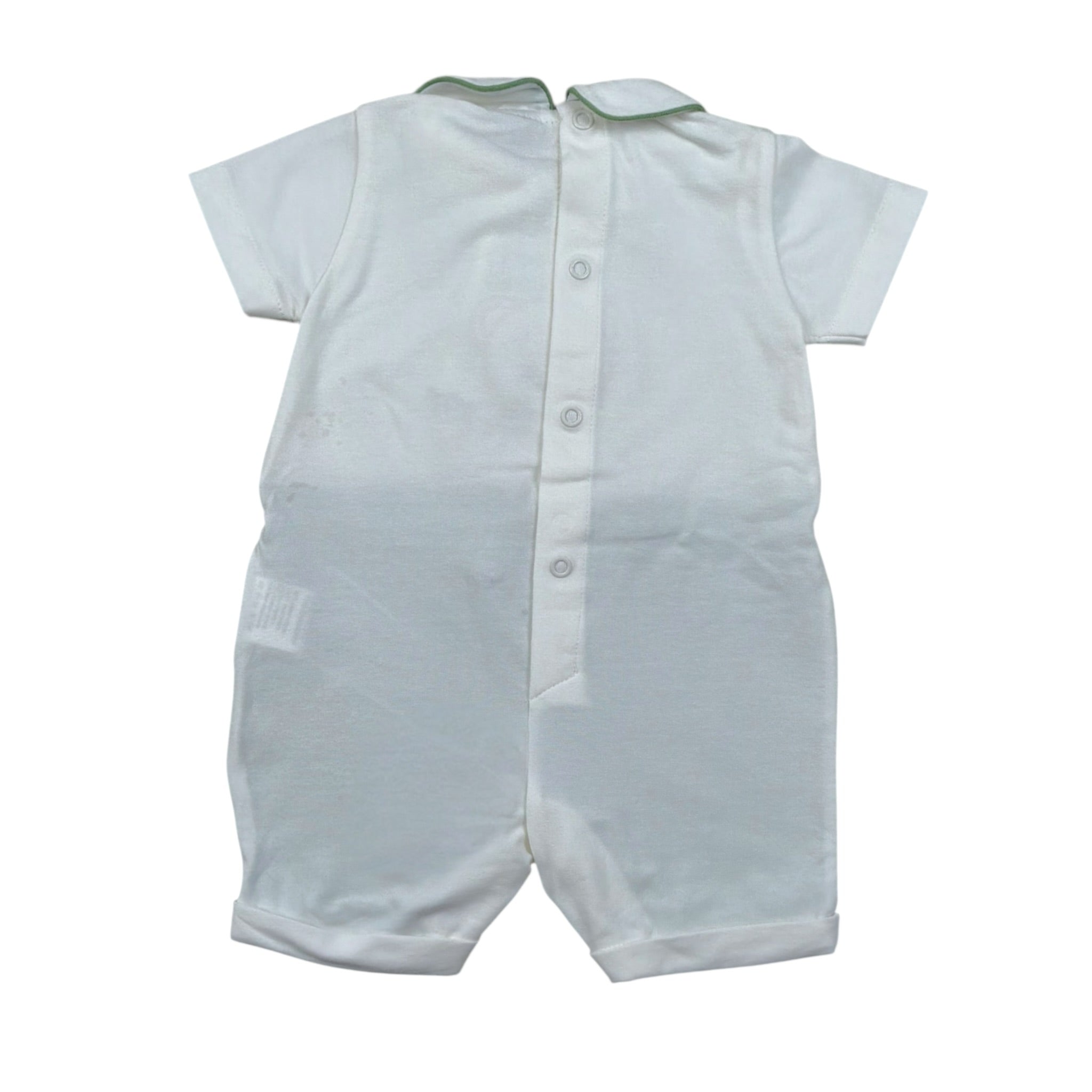 Marlu' Pagliaccetto Bicolore Mezza Manica per Neonato EB6213 BIANCO/VERDE MARLU' 
