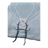Marlu' Coperta Tinta Unita con Ricami per Neonato EB6780 AZZURRO MARLU' 