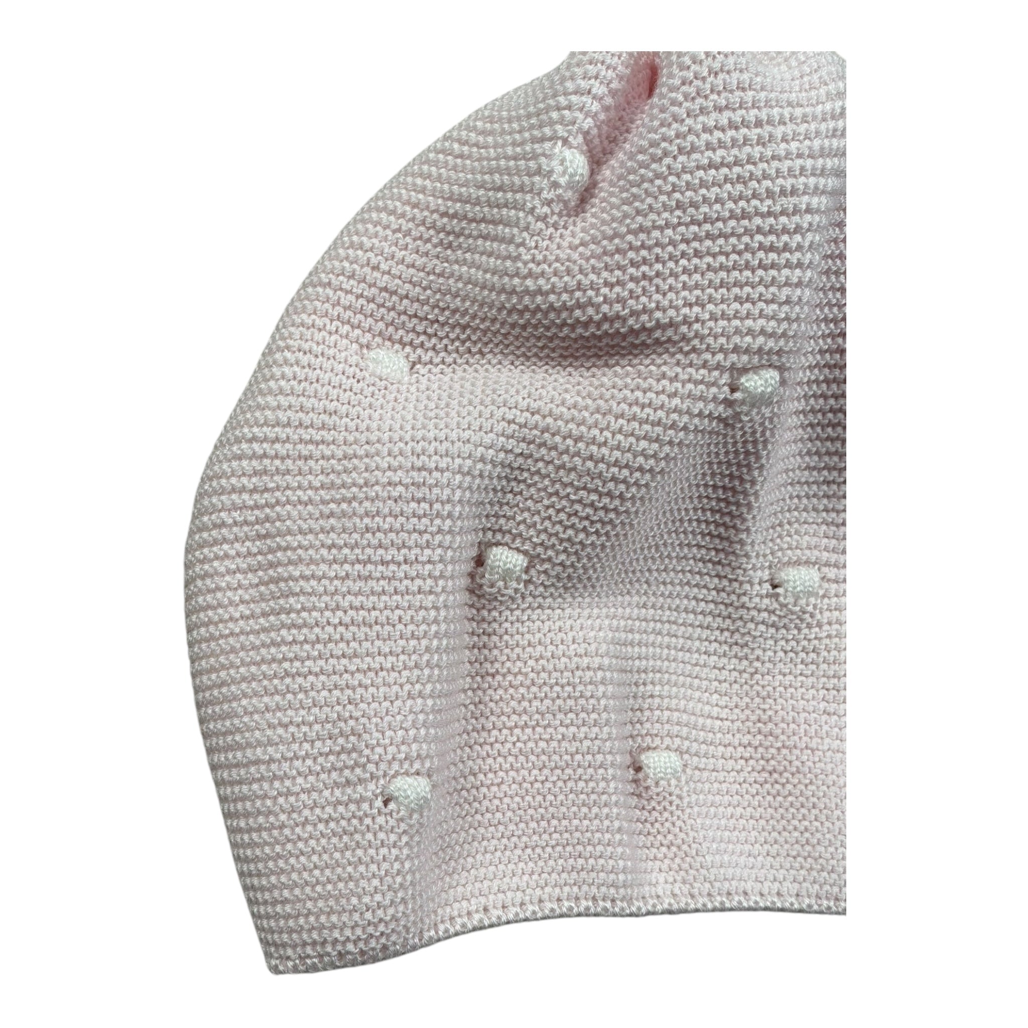 Marlu' Cappello Tinta Unita con Ricami per Neonata EC1871 ROSA MARLU' 
