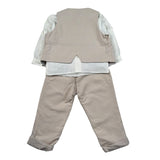 Marlu' Completo 2 Pezzi Camicia-Gilet-Pantalone per Neonato EN70561 BEIGE MARLU' 