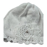 Marlu' Cappello Tinta Unita con Ricami per Neonata EP1271 BIANCO MARLU' 