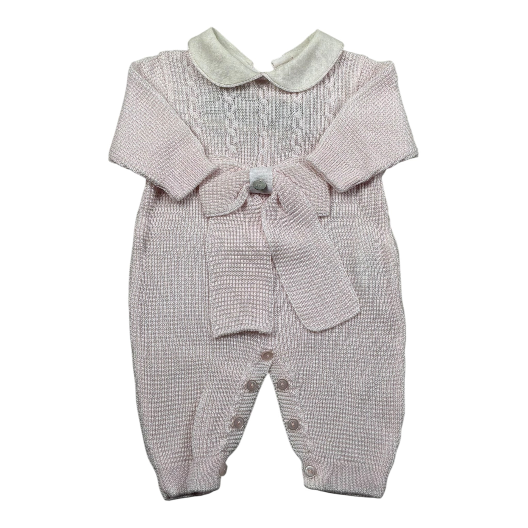 Marlu' Tutina Manica Lunga Tinta Unita per Neonata EP2410 ROSA MARLU' 