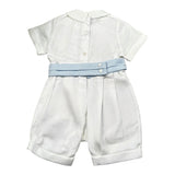 Marlu' Set Pagliaccetto-Papillion Bicolore per Neonato ER40221 BIANCO/AZZURRO MARLU' 