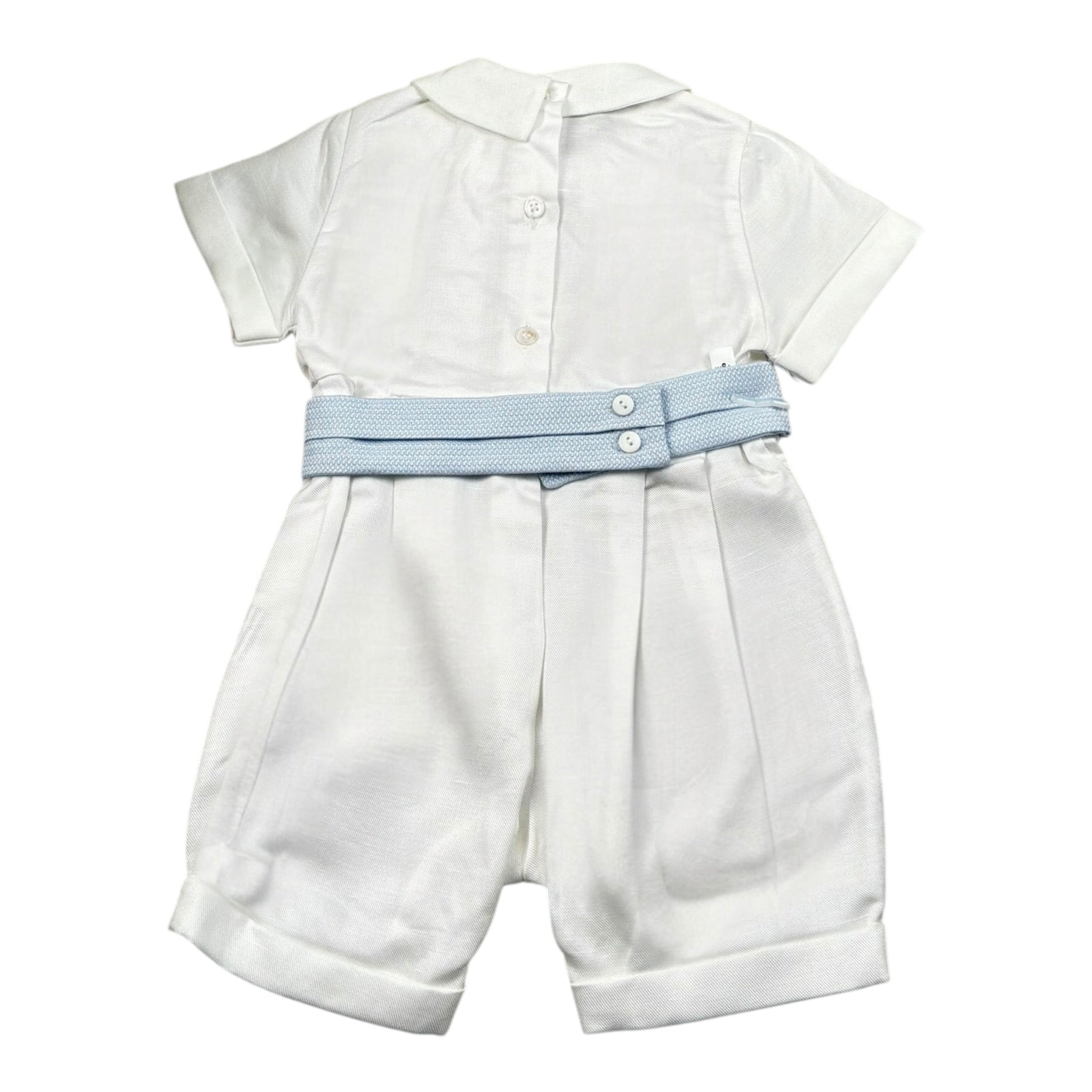 Marlu' Set Pagliaccetto-Papillion Bicolore per Neonato ER40221 BIANCO/AZZURRO MARLU' 