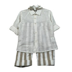 Marlu' Completo 3 Pezzi Camicia-Pantalone-Papillon per Neonato ES2971 PANNA MARLU' 