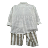 Marlu' Completo 3 Pezzi Camicia-Pantalone-Papillon per Neonato ES2971 PANNA MARLU' 