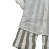 Marlu' Completo 3 Pezzi Camicia-Pantalone-Papillon per Neonato ES2971 PANNA MARLU' 