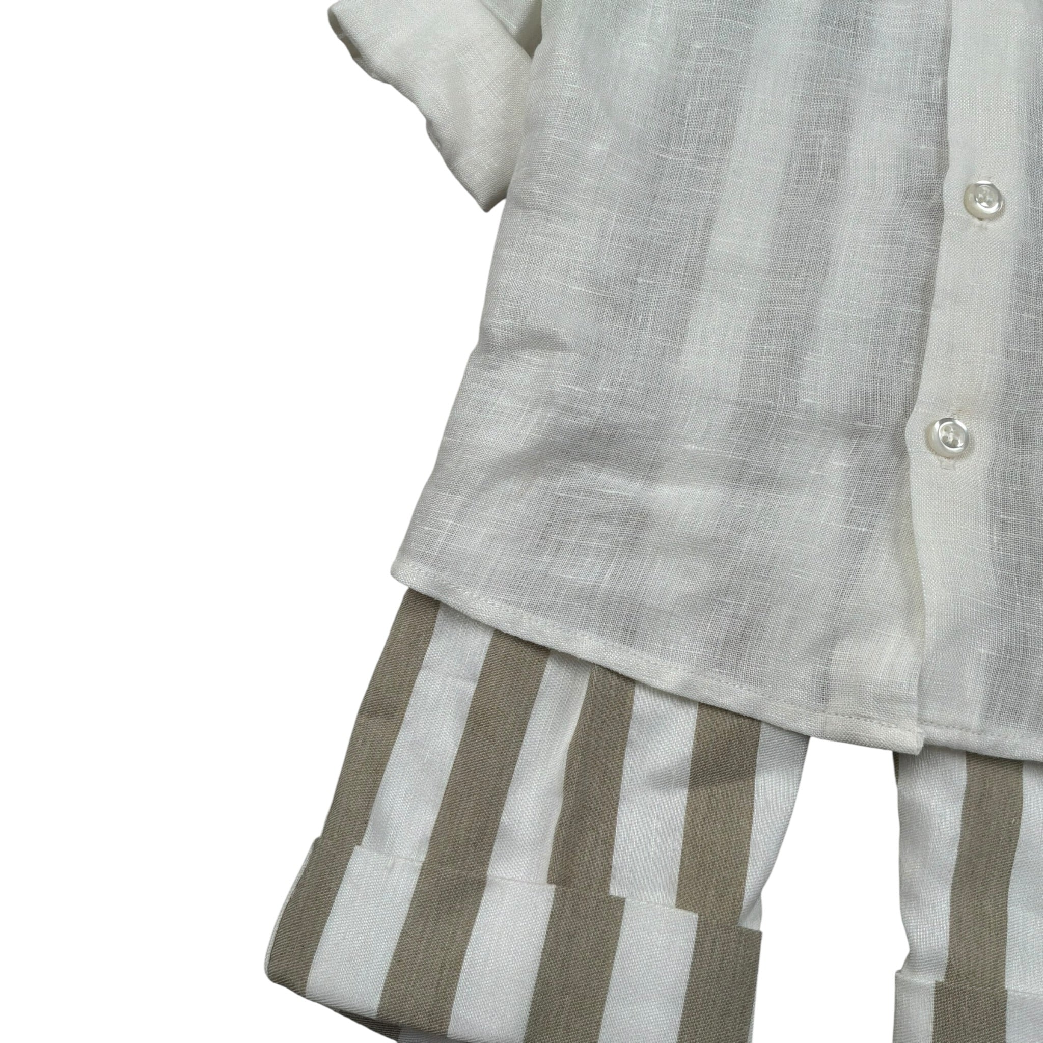 Marlu' Completo 3 Pezzi Camicia-Pantalone-Papillon per Neonato ES2971 PANNA MARLU' 