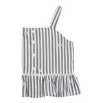 Max&Co. Top Tinta Unita con Fantasia A Righe per Bambina MX0120X BIANCO/BLU MAX&Co. 