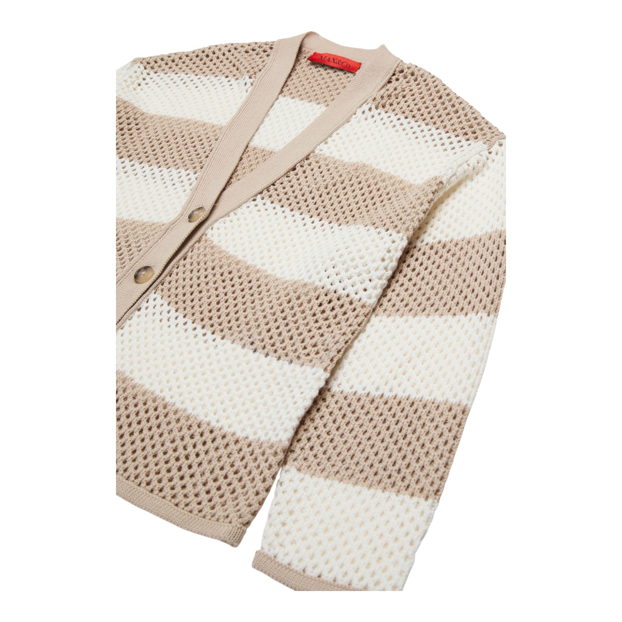 Max&Co. Pantalone Bicolore Traforato per Bambina MX0182 BIANCO/BEIGE MAX&Co. 
