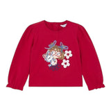Mayoral Shirt Girocollo Tinta Unita con Stampa per Neonata 1015 ROSSO MAYORAL 