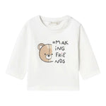 Mayoral Shirt Girocollo Tinta Unita con Stampa per Neonato 1038 BIANCO MAYORAL 