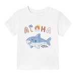 Mayoral T-Shirt Girocollo Tinta Unita con Stampa per Neonato 1066X BIANCO MAYORAL 