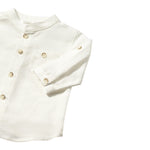 Mayoral Camicia Tinta Unita con Fantasia A Righe per Neonato 11033 PANNA MAYORAL 