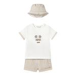 Mayoral Completo 3 Pezzi T-Shirt-Bermuda-Cappello per Neonato 11201 BIANCO MAYORAL 