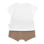 Mayoral Completo 2 Pezzi T-Shirt-Bermuda per Neonato 12066 BIANCO/BEIGE MAYORAL 