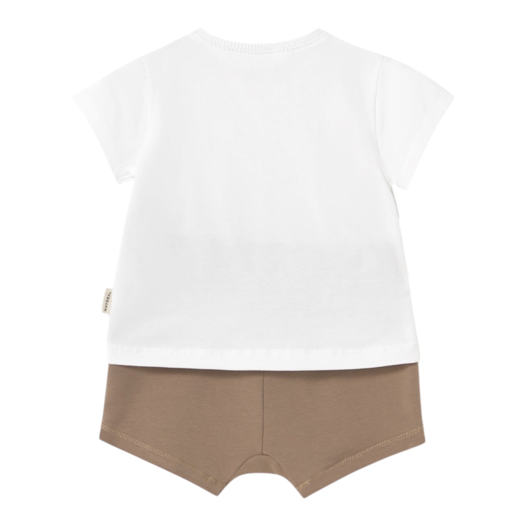 Mayoral Completo 2 Pezzi T-Shirt-Bermuda per Neonato 12066 BIANCO/BEIGE MAYORAL 