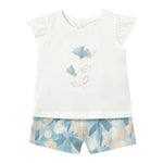 Mayoral Completo 2 Pezzi T-Shirt-Shorts per Neonata 1237 BIANCO MAYORAL 