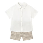 Mayoral Completo 2 Pezzi Camicia-Bermuda per Bambino 1251J BIANCO MAYORAL 