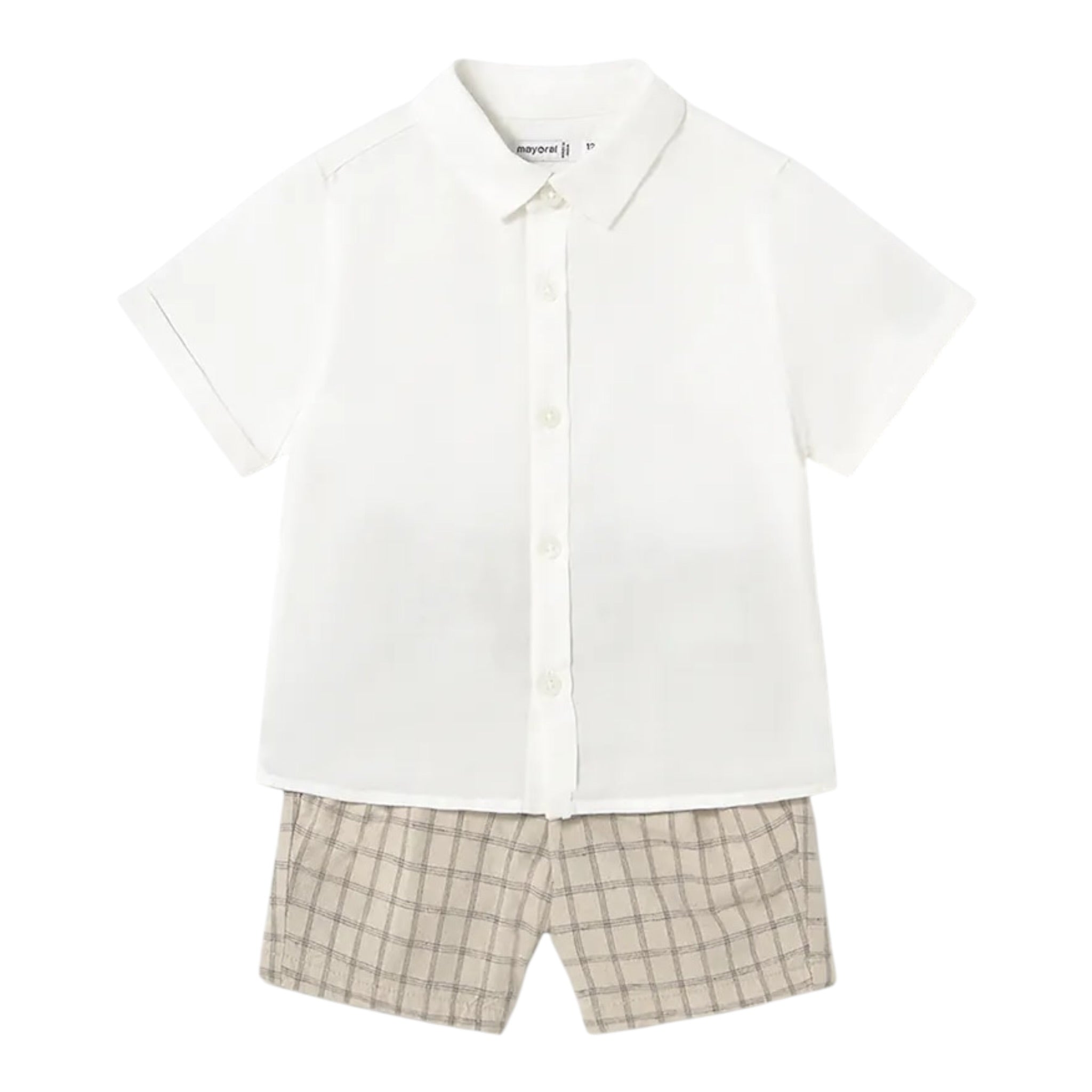 Mayoral Completo 2 Pezzi Camicia-Bermuda per Bambino 1251J BIANCO MAYORAL 