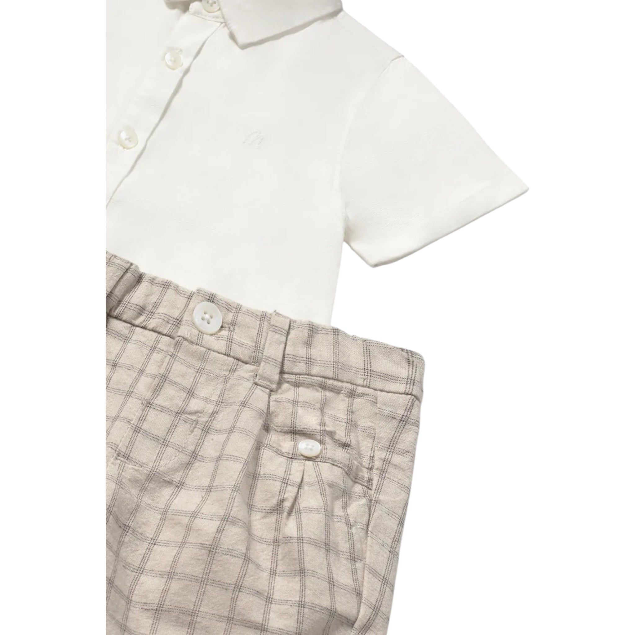 Mayoral Completo 2 Pezzi Camicia-Bermuda per Bambino 1251J BIANCO MAYORAL 