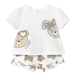 Mayoral Completo 2 Pezzi T-Shirt-Culotte per Neonata 1256 BIANCO MAYORAL 