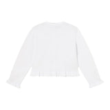 Mayoral Cardigan Tinta Unita con Ricami per Neonata 1383 BIANCO MAYORAL 