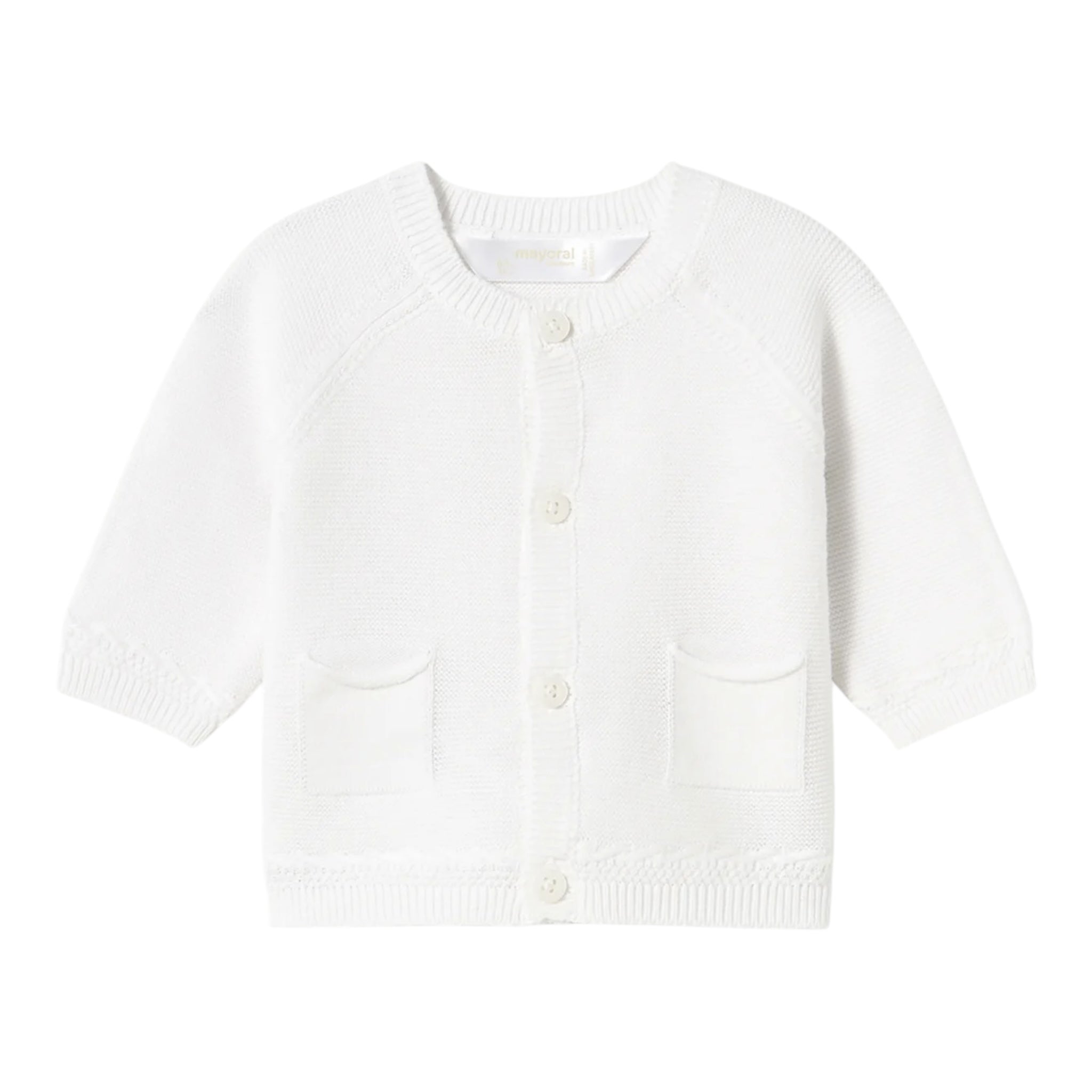 Mayoral Cardigan Tinta Unita per Neonato 1393 BIANCO MAYORAL 