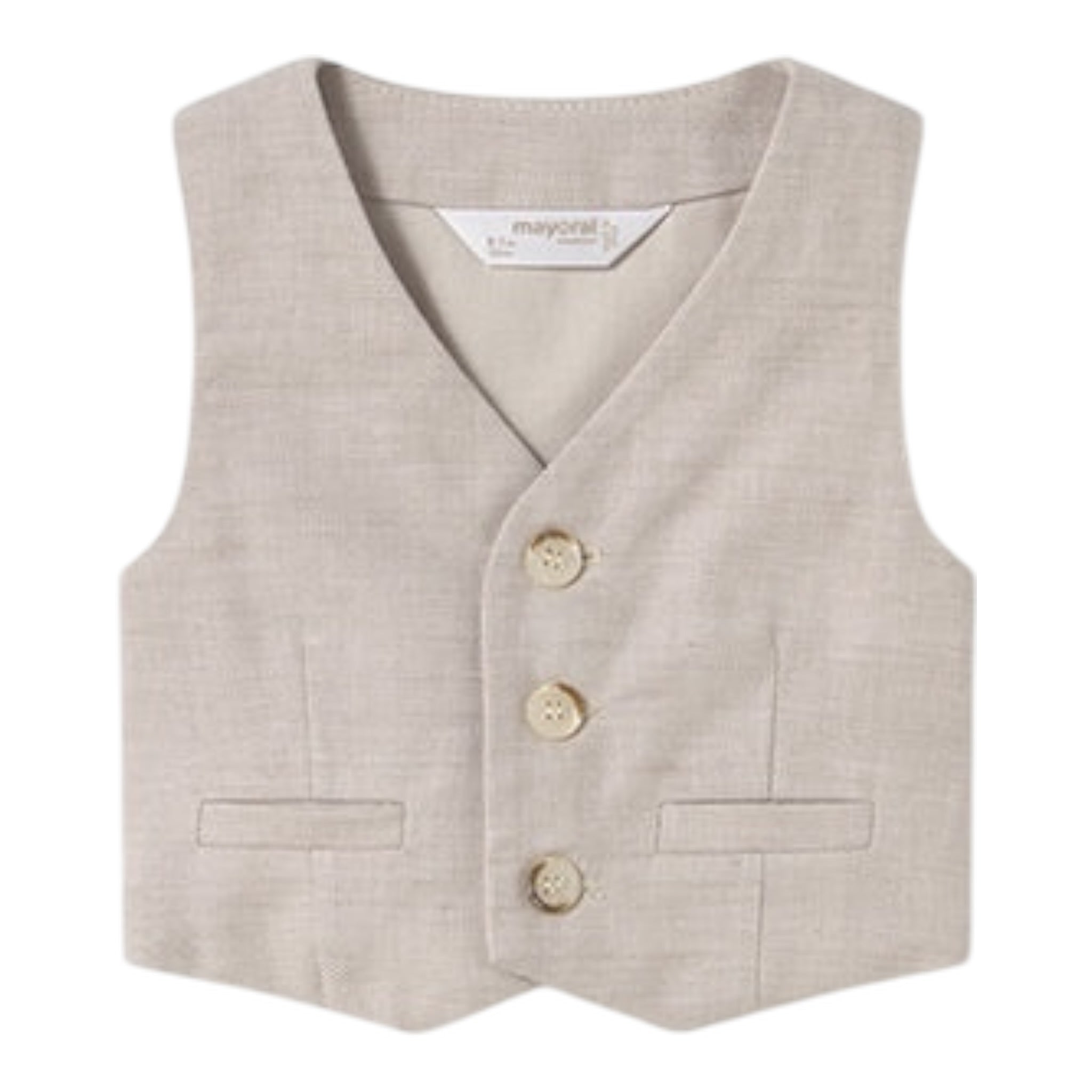 Mayoral Gilet Tinta Unita per Neonato 1394XX BEIGE MAYORAL 