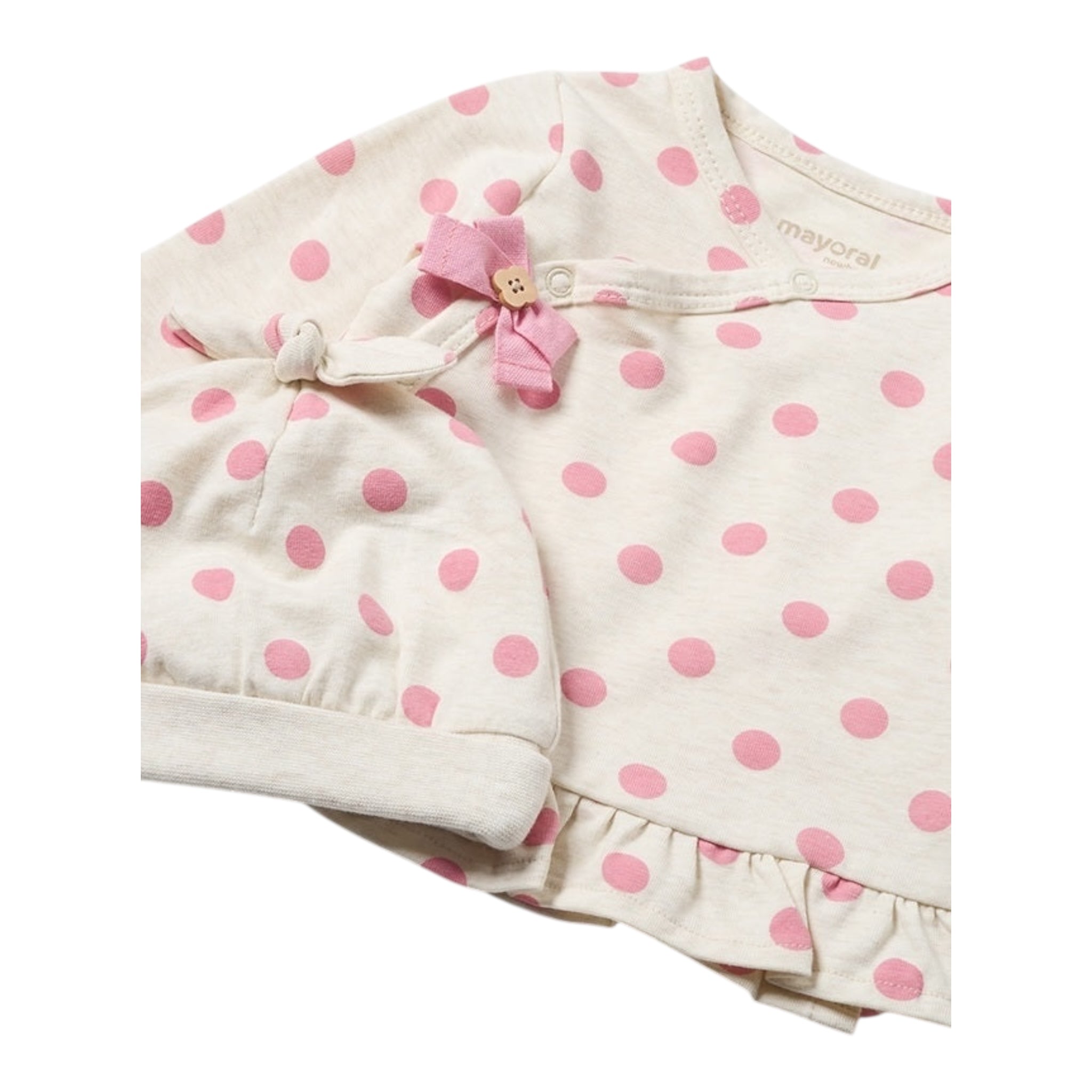 Mayoral Completo 3 Pezzi Shirt-Ghettina-Cappello Bicolore per Neonata 1531 ROSA MAYORAL 