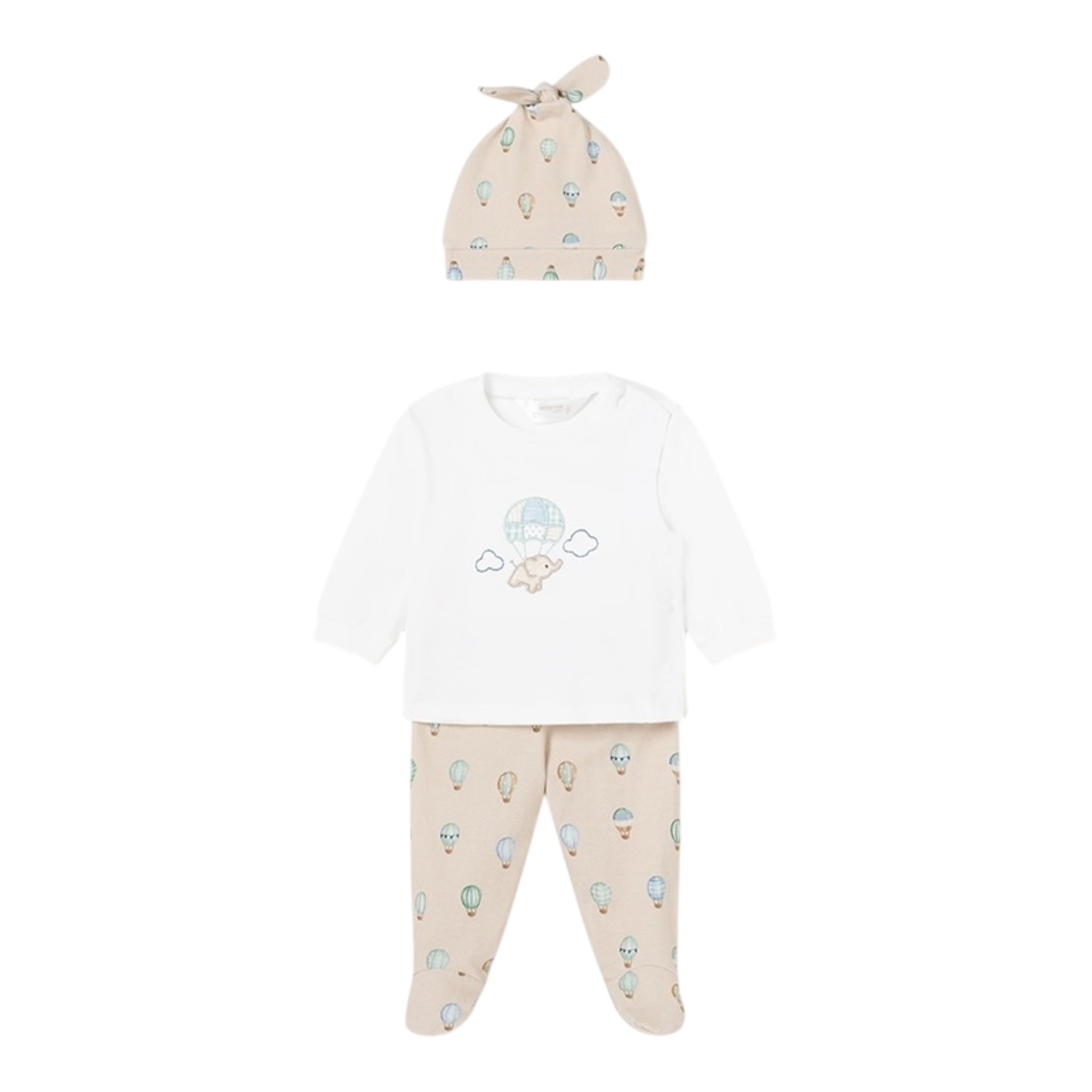 Mayoral Completo 3 Pezzi Ghettina-Shirt-Cappello per Neonato 1532 BEIGE MAYORAL 