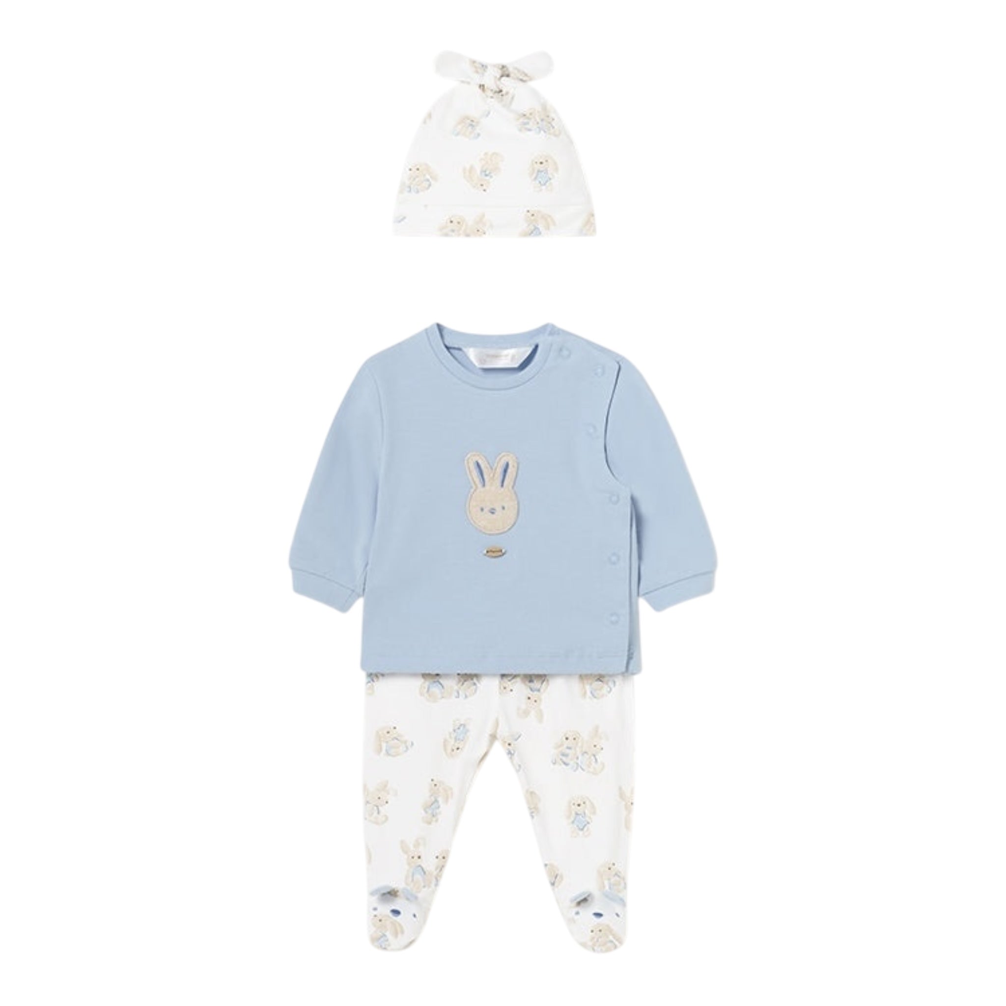 Mayoral Completo 3 Pezzi Ghettina-Shirt-Cappello per Neonato 1532 BIANCO/AZZURRO MAYORAL 