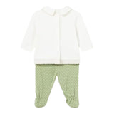 Mayoral Completo 2 Pezzi Shirt-Ghettina per Neonato 1533 BIANCO/VERDE MAYORAL 