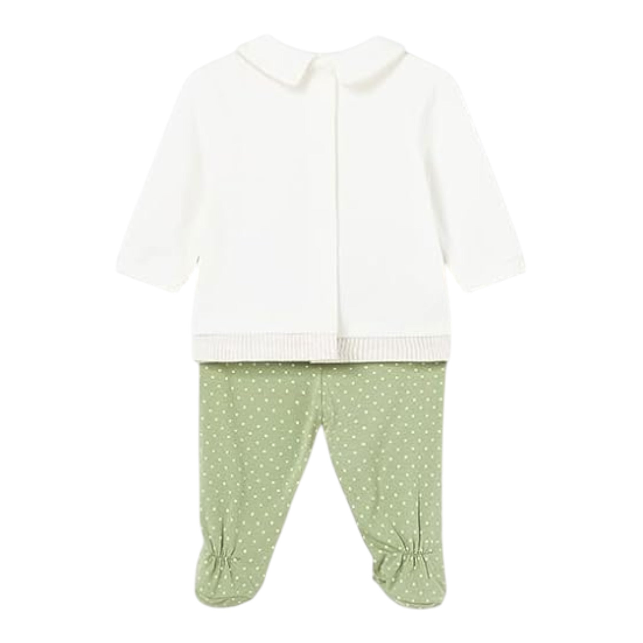 Mayoral Completo 2 Pezzi Shirt-Ghettina per Neonato 1533 BIANCO/VERDE MAYORAL 