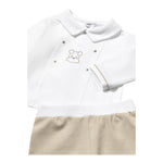 Mayoral Completo 2 Pezzi Shirt-Ghettina Bicolore per Neonato 1558 BIANCO/BEIGE MAYORAL 