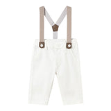 Mayoral Pantalone tinta unita con Bretelle Bianco per Neonato 1561X BIANCO MAYORAL 