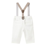 Mayoral Pantalone tinta unita con Bretelle Bianco per Neonato 1561X BIANCO MAYORAL 
