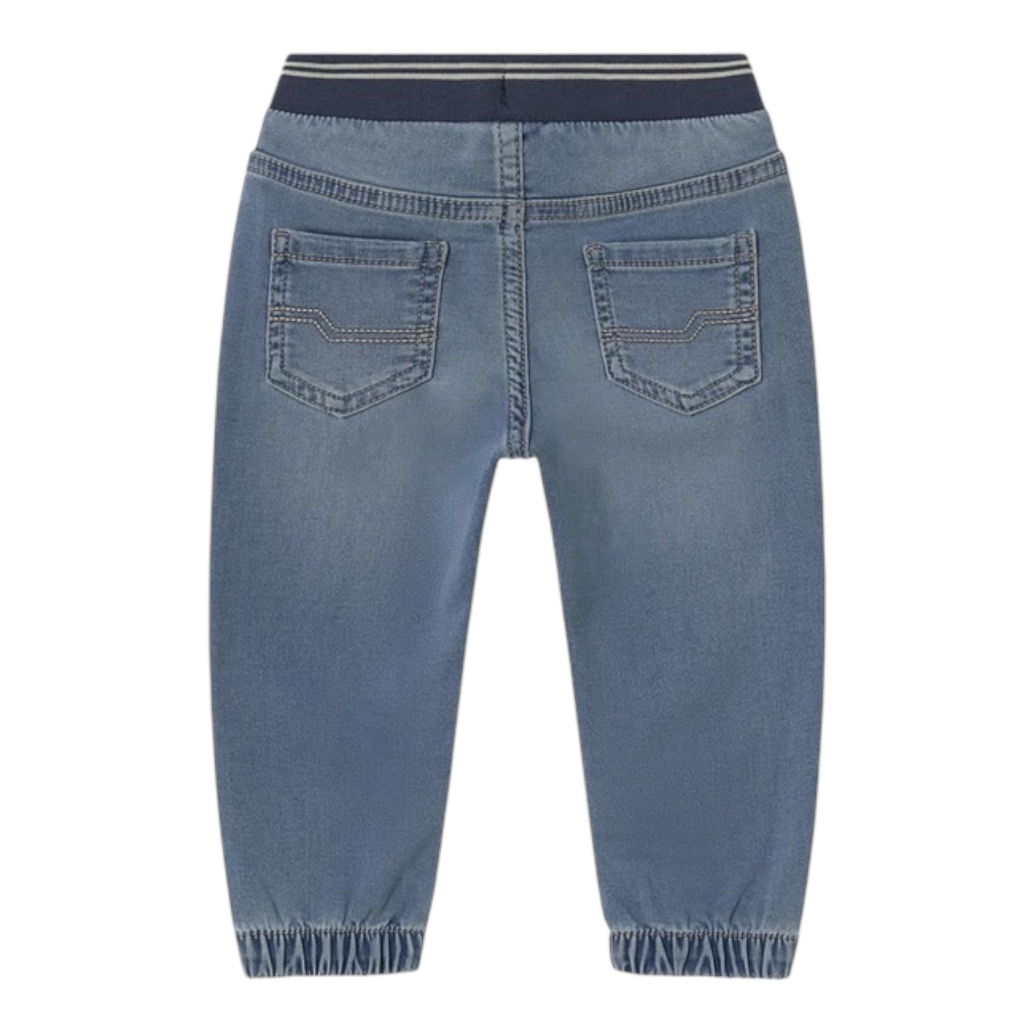 Mayoral Jeans Tinta Unita con Elastico In Vita per Neonato 1583X AZZURRO MAYORAL 