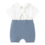 Mayoral Completo 2 Pezzi T-Shirt-Pagliaccetto per Neonato 1607X BIANCO/AZZURRO MAYORAL 
