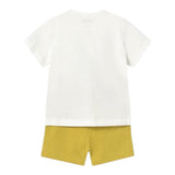 Mayoral Completo 2 Pezzi T-Shirt-Bermuda Bicolore per Neonato 1653 BIANCO/GIALLO MAYORAL 