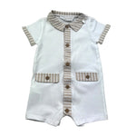 Mayoral Set Pagliaccetti Bicolore per Neonato 1705 BIANCO/BEIGE MAYORAL 