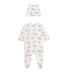 Mayoral Set Tutina Tinta Unita-Cappello con Stampa per Neonata 1721 BIANCO MAYORAL 