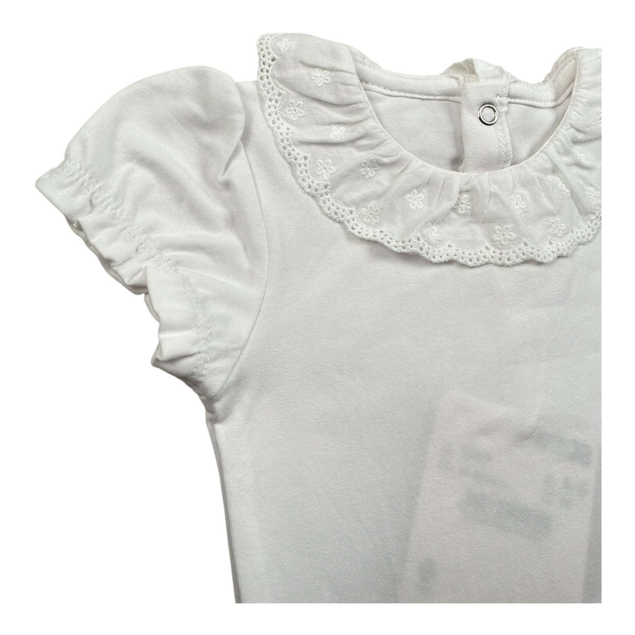 Mayoral Body Mezza Manica Tinta Unita con Colletto per Neonata 1757 BIANCO MAYORAL 