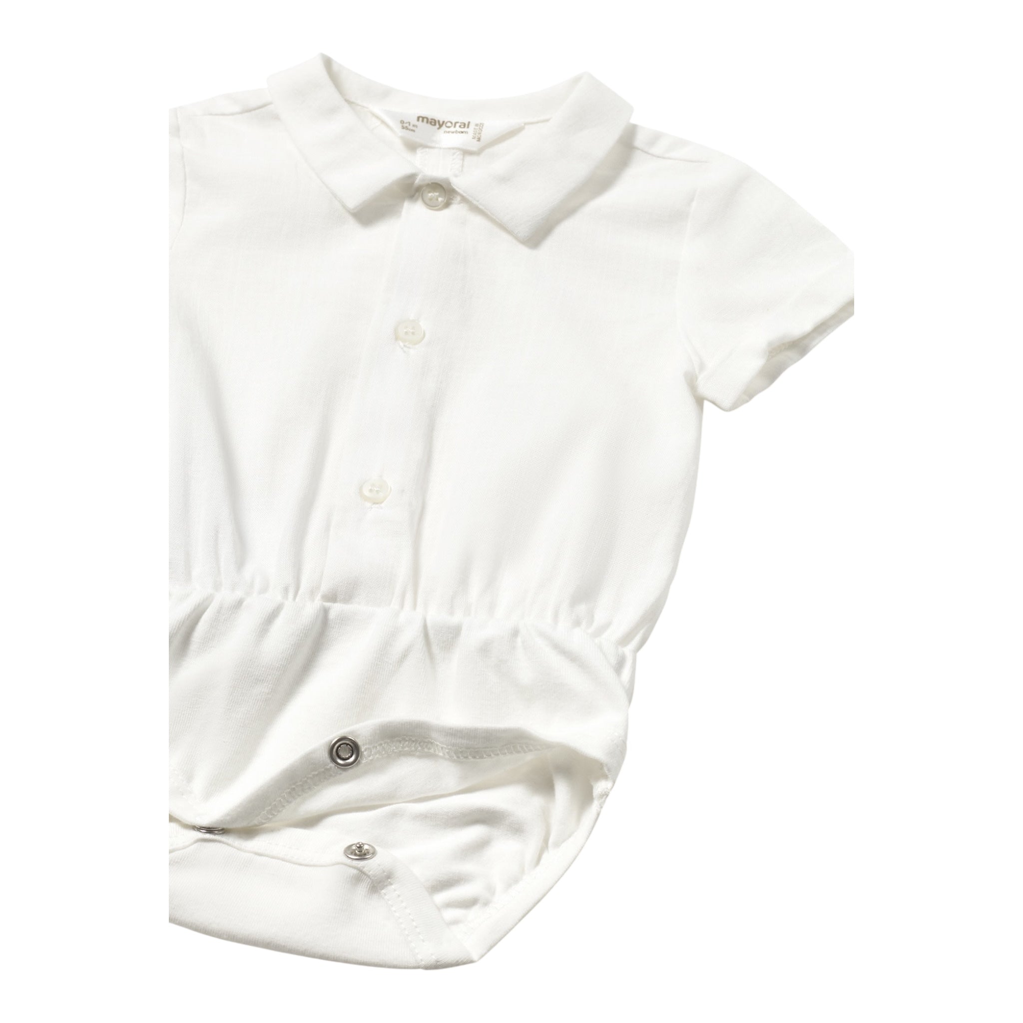 Mayoral Camicia Body Mezza Manica Tinta Unita per Neonato 1796 PANNA MAYORAL 